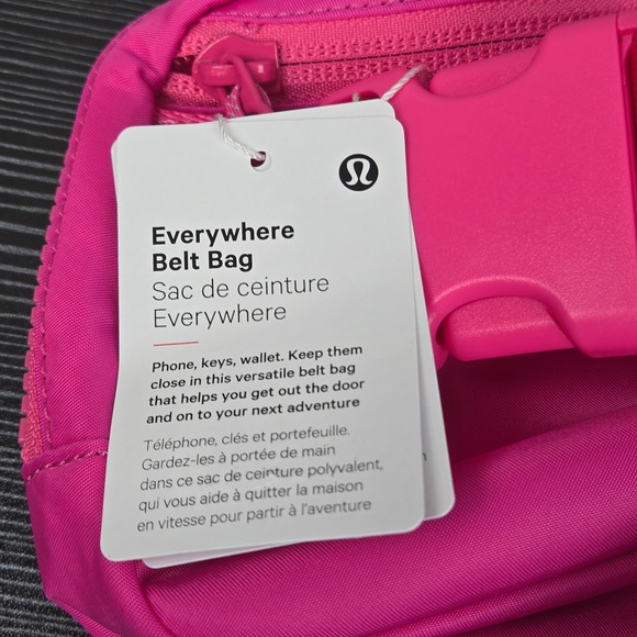 Lululemon Everywhere Belt Bag Sonic Pink 1L New With Tags - Picture 7 of 12